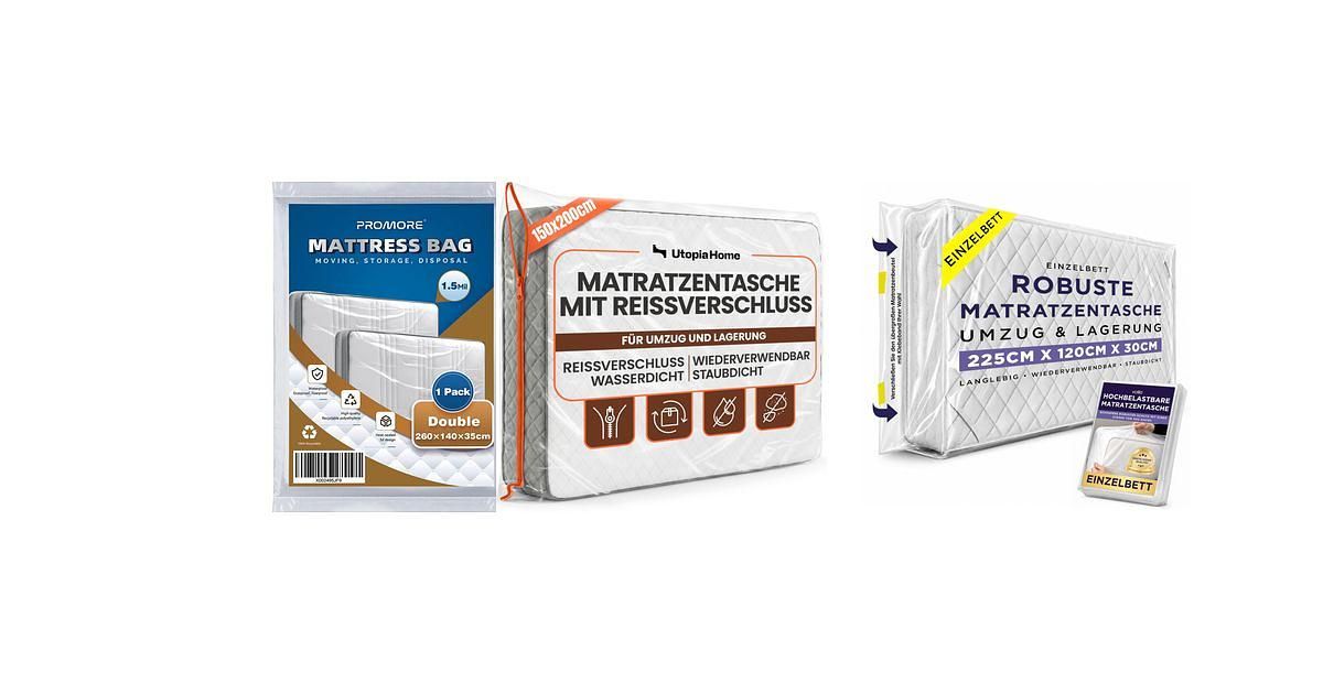 Produktauswahl: Matratzenhüllen für den Umzug